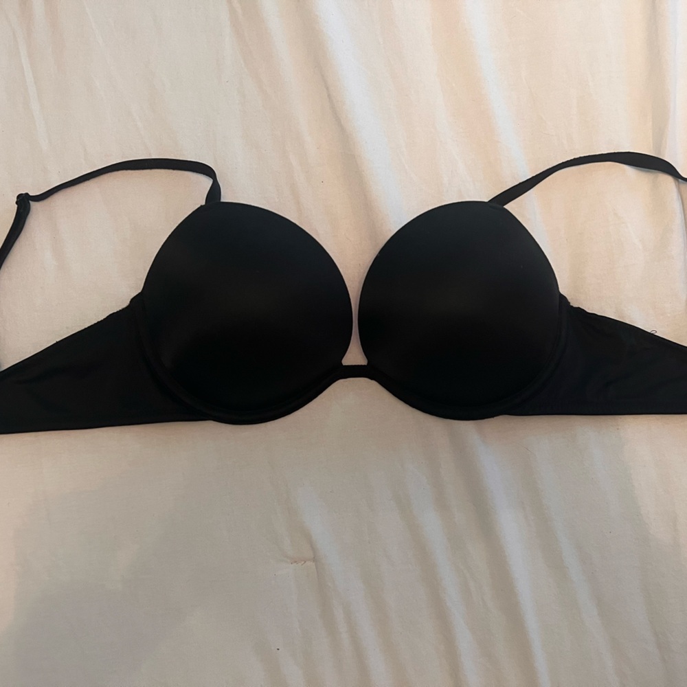 PINK Victoria's Secret Super Push Black Bra